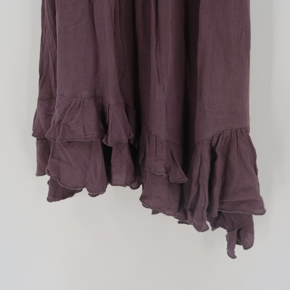 Free People Eggplant Purple Crisscross back Crochet top Dress Size Small - Picture 6 of 9